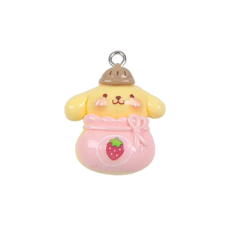 Sanrio Harz Anime Anhänger Niedlich Kuromis Melodys Pochaccos Helles Gesicht Reißverschluss Schnalle Anhänger DIY Zubehör Kinderspielzeug Geschenk