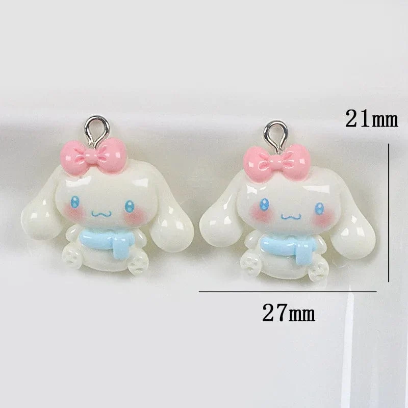Sanrio Harz Anime Anhänger Niedlich Kuromis Melodys Pochaccos Helles Gesicht Reißverschluss Schnalle Anhänger DIY Zubehör Kinderspielzeug Geschenk