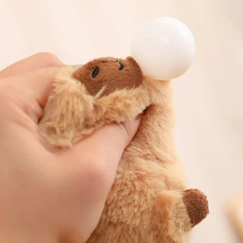 Capybara-Plüschtier, Simulation Capybara mit Früchten, flauschige Puppe, Kuscheltiere, Blasenanhänger, lustiges Geschenk für Weihnachten