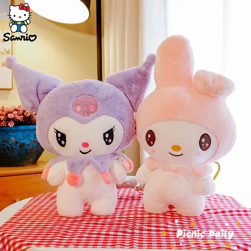 25CM Sanrio Plüschpuppen Süße Plüschtiere Kuromi Melody Cartoon Plüsch Stofftiere Weiches Kissen Plüschtiere Puppe Geburtstagsgeschenke Mädchen