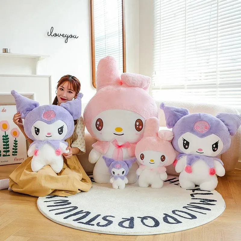 25CM Sanrio Plüschpuppen Süße Plüschtiere Kuromi Melody Cartoon Plüsch Stofftiere Weiches Kissen Plüschtiere Puppe Geburtstagsgeschenke Mädchen