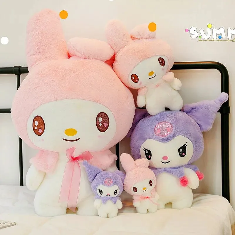 25CM Sanrio Plüschpuppen Süße Plüschtiere Kuromi Melody Cartoon Plüsch Stofftiere Weiches Kissen Plüschtiere Puppe Geburtstagsgeschenke Mädchen