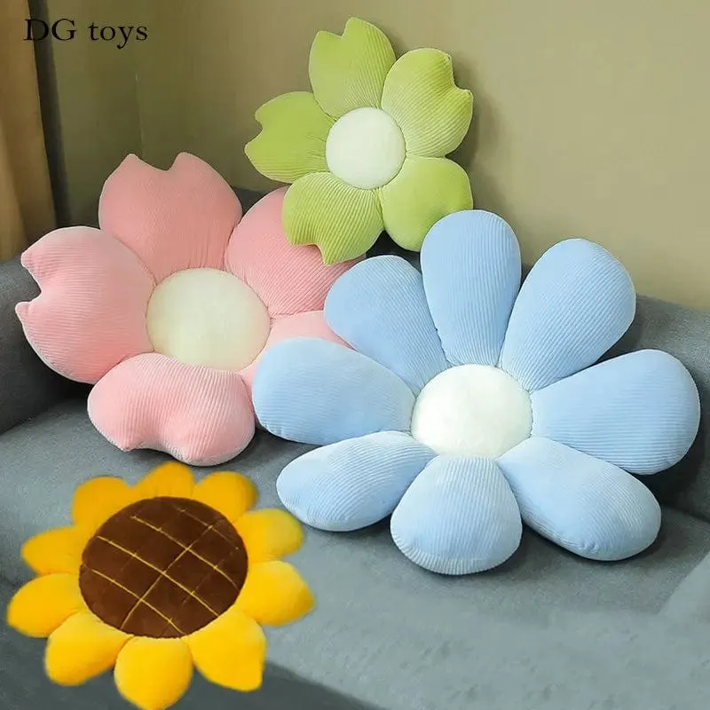 35/45 cm Gefülltes Kissen mit sechs Blütenblättern, Sonnenblumenkissen, Erkerfenster, rosa Blume, Sitzkissen fürs Schlafzimmer
