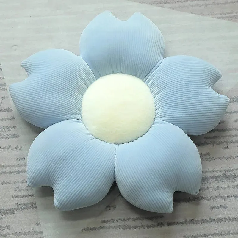 35/45 cm Gefülltes Kissen mit sechs Blütenblättern, Sonnenblumenkissen, Erkerfenster, rosa Blume, Sitzkissen fürs Schlafzimmer