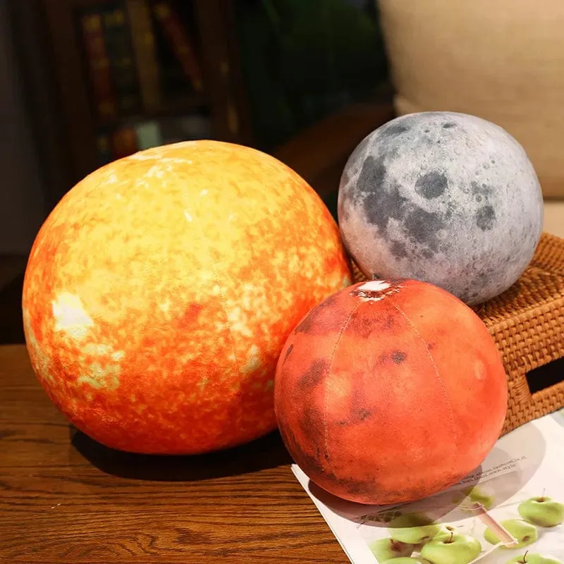 Simulierte Erde, Sonne, Mars, Mond, Stofftiere, Gefüllte Planeten im Sonnensystem, weiche Puppe, Kissen, Kissen, Junge, Mädchen, Geburtstagsgeschenk