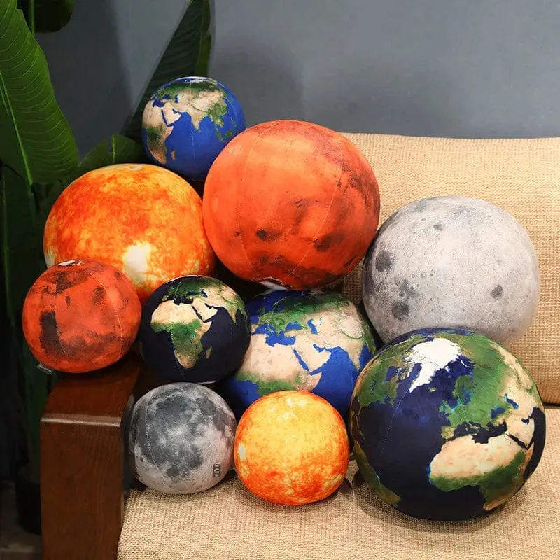 Simulierte Erde, Sonne, Mars, Mond, Stofftiere, Gefüllte Planeten im Sonnensystem, weiche Puppe, Kissen, Kissen, Junge, Mädchen, Geburtstagsgeschenk