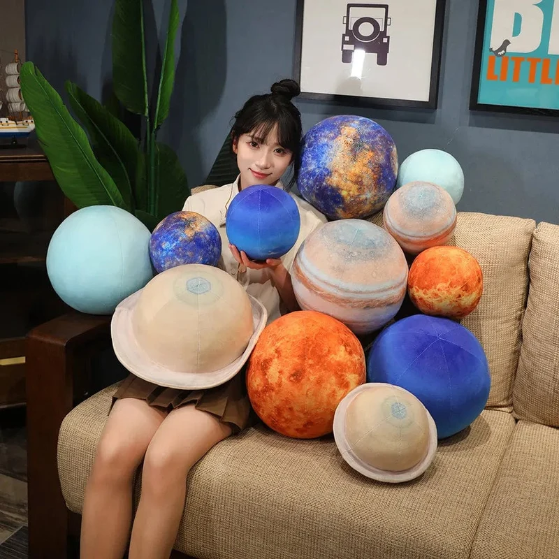 Simulierte Erde, Sonne, Mars, Mond, Stofftiere, Gefüllte Planeten im Sonnensystem, weiche Puppe, Kissen, Kissen, Junge, Mädchen, Geburtstagsgeschenk