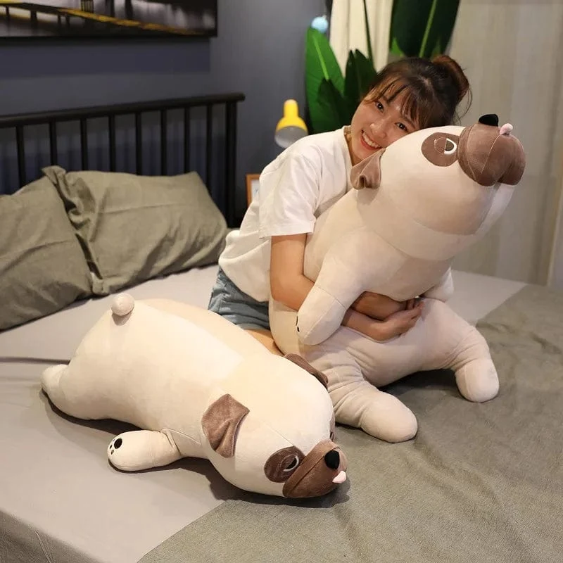 55 cm-90 cm Niedlichen Tier Kawaii Mops Hund Plüsch Spielzeug Schlaf Kissen Kinder Weihnachten Geburtstag Geschenk Kind Mädchen Weihnachten valentinstag Geschenk