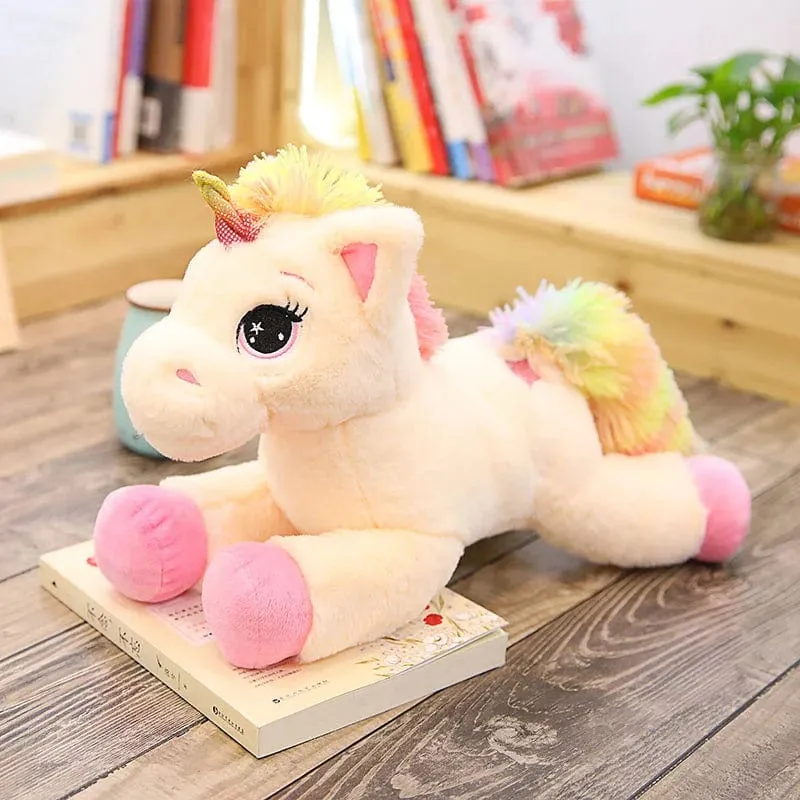 1 Stück 40-80 cm, 2 verschiedene große, niedliche Einhorn-Plüschtiere, Kuscheltier, Pferdekissen, weiche Puppe, Heimdekoration, Geschenk für Liebhaber