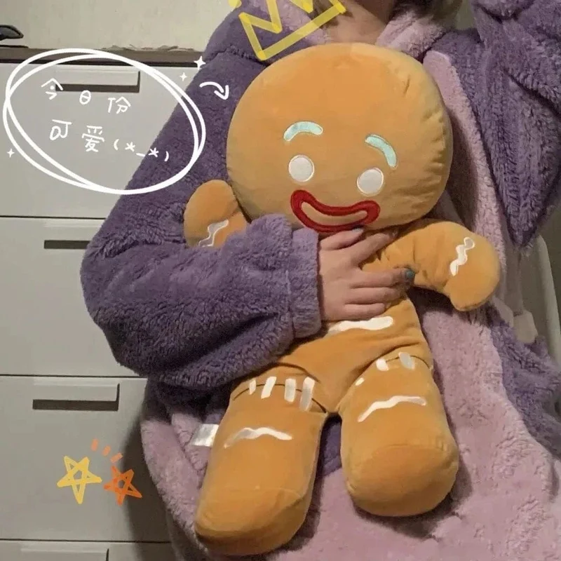 30-60 cm Cartoon Lebkuchenmann Plüschtiere Keks Shrek Gefüllte Baby Beschwichtigen Puppe Kekse Mann Kissen Rentier Für Kinder Geschenk