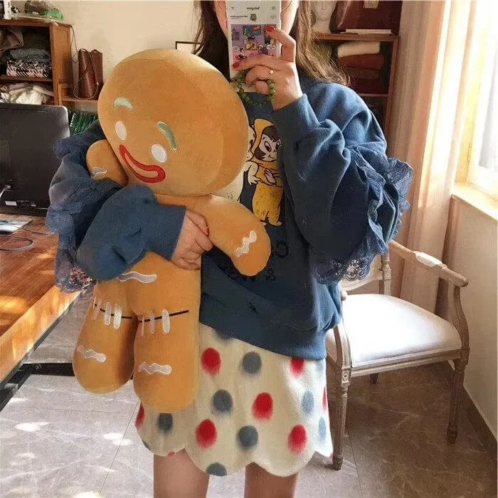 30-60 cm Cartoon Lebkuchenmann Plüschtiere Keks Shrek Gefüllte Baby Beschwichtigen Puppe Kekse Mann Kissen Rentier Für Kinder Geschenk