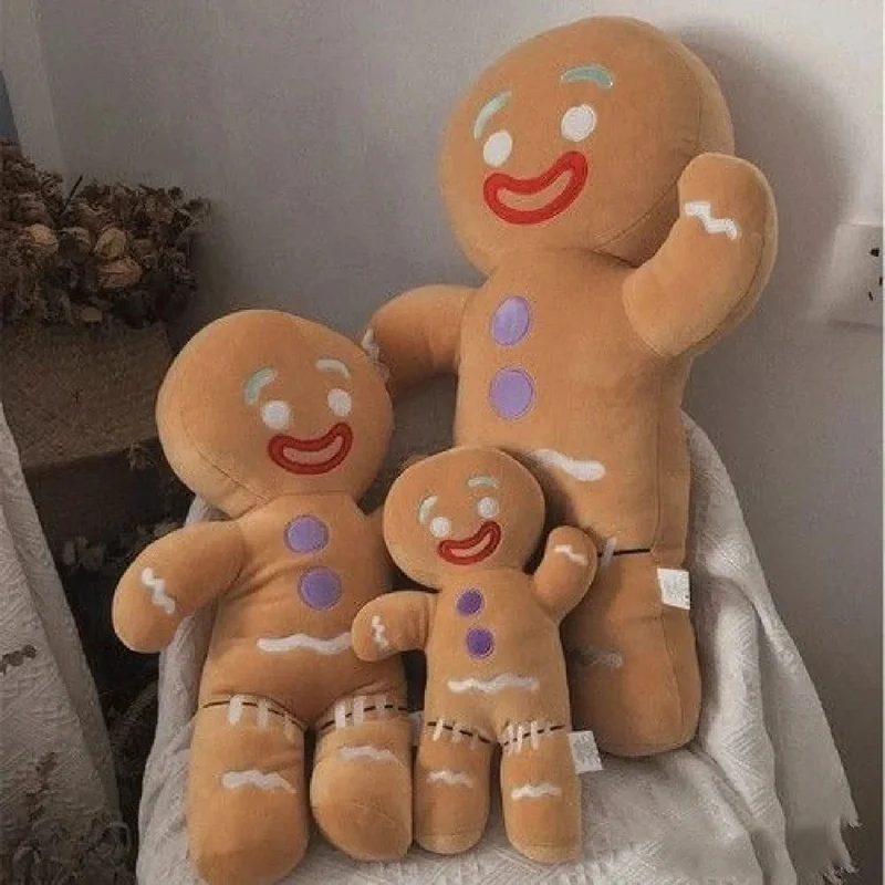 30-60 cm Cartoon Lebkuchenmann Plüschtiere Keks Shrek Gefüllte Baby Beschwichtigen Puppe Kekse Mann Kissen Rentier Für Kinder Geschenk