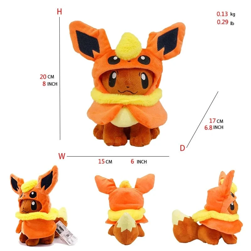 Eevee Cos Umbreon Espeon Jolteon Flareon Glaceon Vaporeon Sylveon Leafeon Plüschtier Gefüllte weiche Cartoons All Star Collection