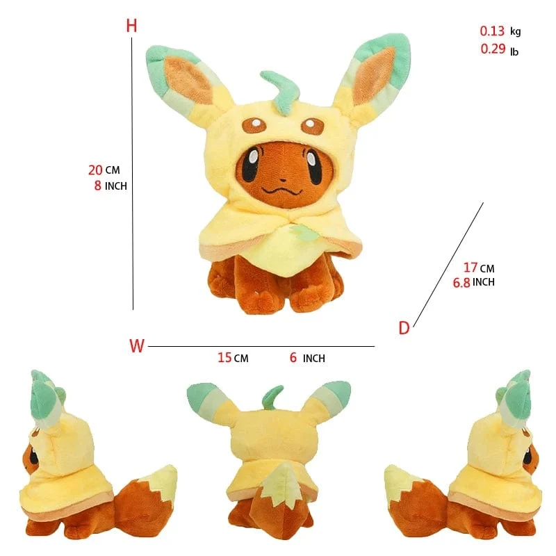 Eevee Cos Umbreon Espeon Jolteon Flareon Glaceon Vaporeon Sylveon Leafeon Plüschtier Gefüllte weiche Cartoons All Star Collection