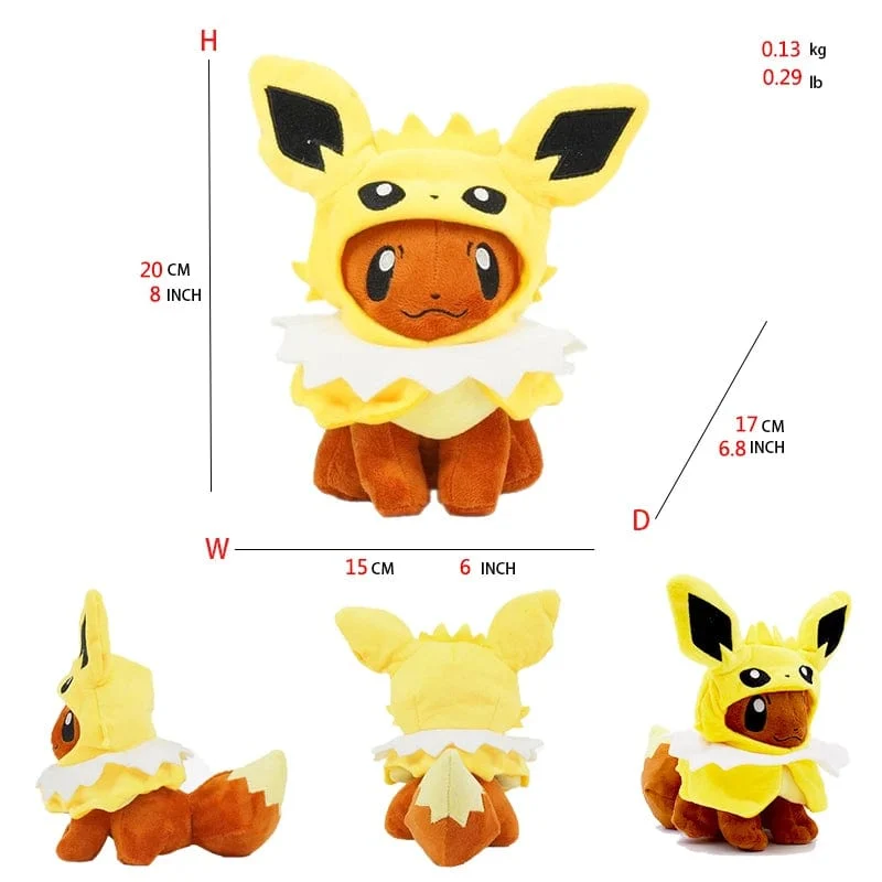 Eevee Cos Umbreon Espeon Jolteon Flareon Glaceon Vaporeon Sylveon Leafeon Plüschtier Gefüllte weiche Cartoons All Star Collection