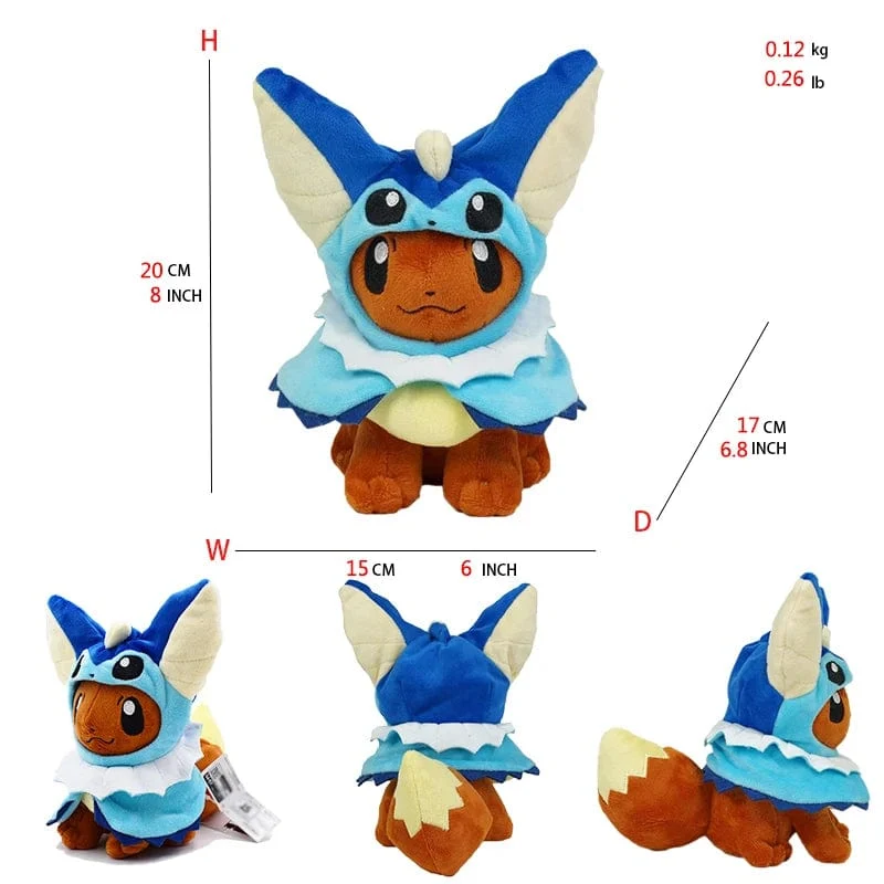 Eevee Cos Umbreon Espeon Jolteon Flareon Glaceon Vaporeon Sylveon Leafeon Plüschtier Gefüllte weiche Cartoons All Star Collection