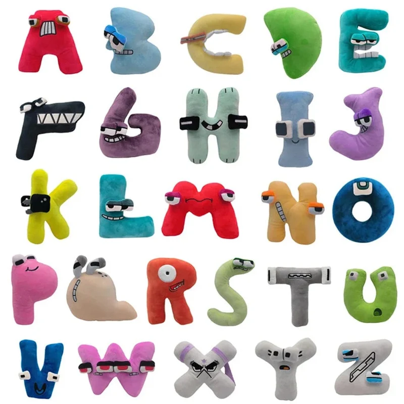 26 stücke Alphabet Lore Plüsch Englisch Brief Stofftier Plushie Puppe Spielzeug Geschenk Für Kinder Kinder Pädagogisches Weihnachten Geschenke