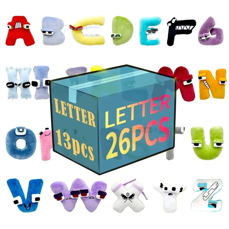 26 stücke Alphabet Lore Plüsch Englisch Brief Stofftier Plushie Puppe Spielzeug Geschenk Für Kinder Kinder Pädagogisches Weihnachten Geschenke