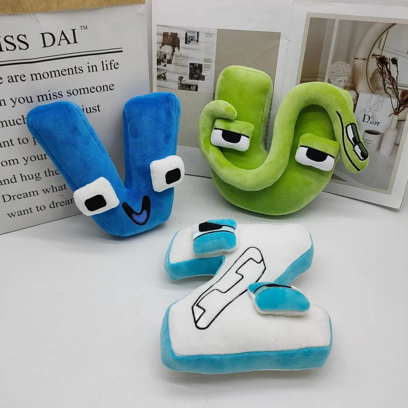 26 stücke Alphabet Lore Plüsch Englisch Brief Stofftier Plushie Puppe Spielzeug Geschenk Für Kinder Kinder Pädagogisches Weihnachten Geschenke