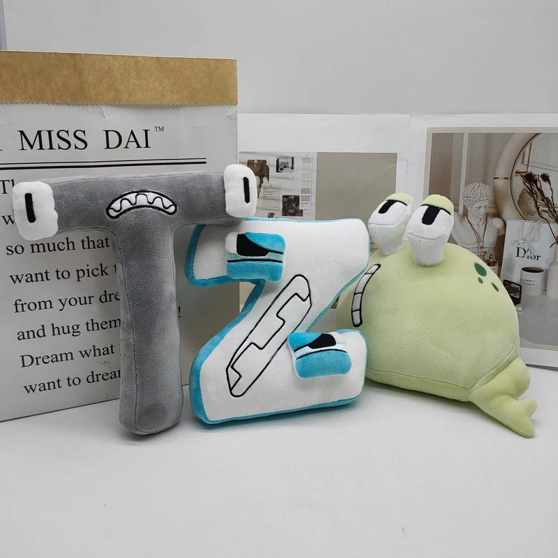 26 stücke Alphabet Lore Plüsch Englisch Brief Stofftier Plushie Puppe Spielzeug Geschenk Für Kinder Kinder Pädagogisches Weihnachten Geschenke