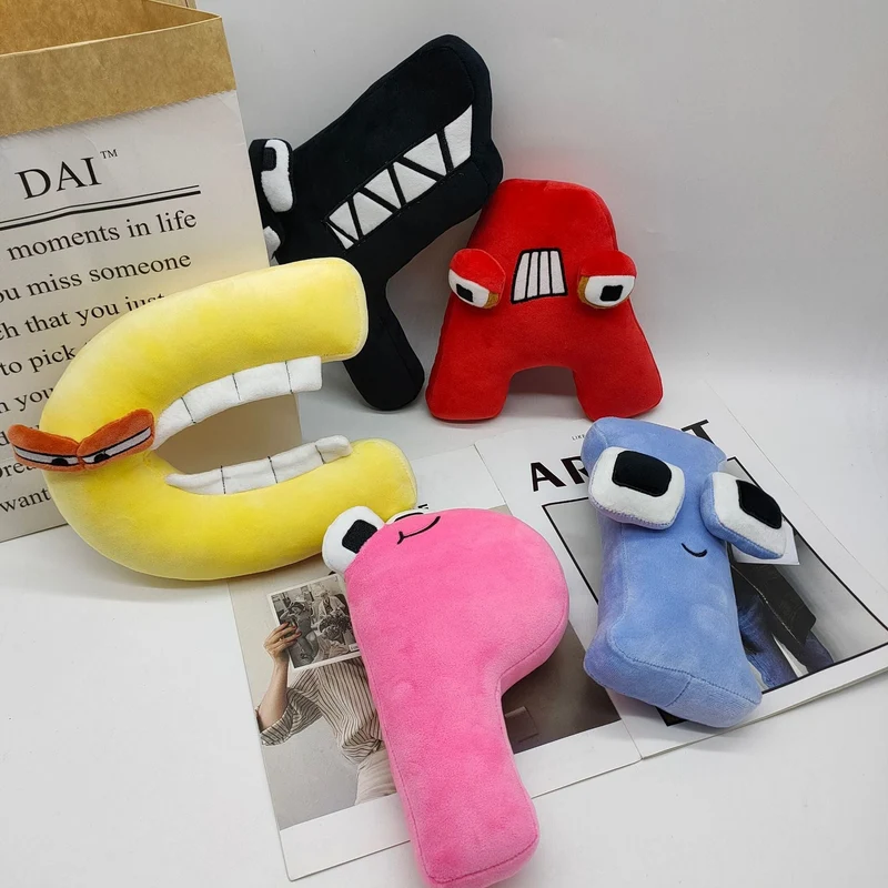 26 stücke Alphabet Lore Plüsch Englisch Brief Stofftier Plushie Puppe Spielzeug Geschenk Für Kinder Kinder Pädagogisches Weihnachten Geschenke