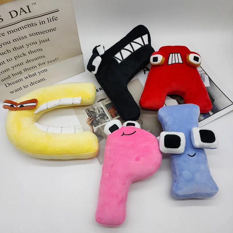 26 stücke Alphabet Lore Plüsch Englisch Brief Stofftier Plushie Puppe Spielzeug Geschenk Für Kinder Kinder Pädagogisches Weihnachten Geschenke