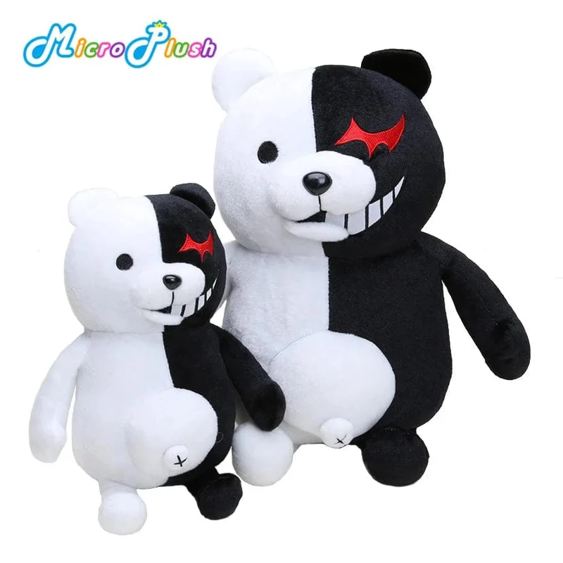 25/40 cm Anime Dangan Ronpa Super Danganronpa 2 Monokuma Schwarz-Weiß-Bär Plüschtier Bär Weiches Stofftier Puppen Spielzeug