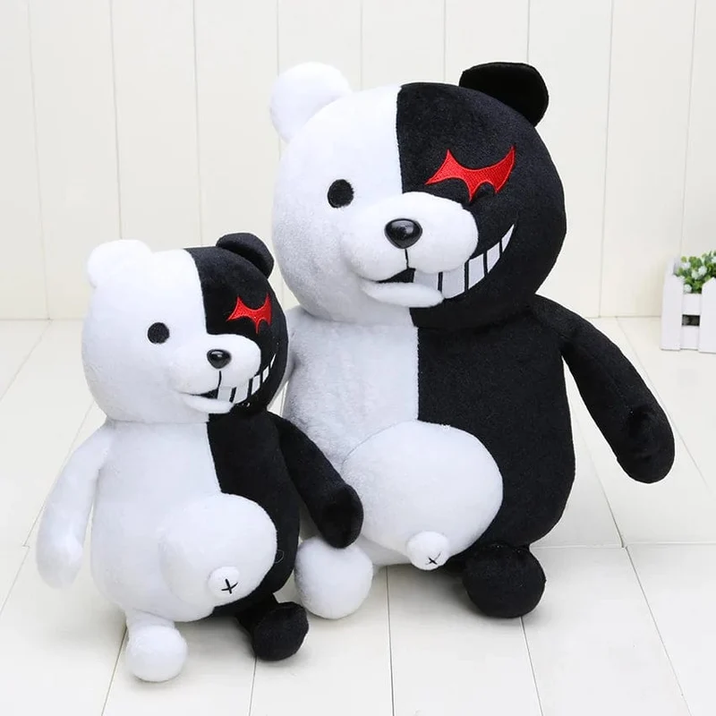 25/40 cm Anime Dangan Ronpa Super Danganronpa 2 Monokuma Schwarz-Weiß-Bär Plüschtier Bär Weiches Stofftier Puppen Spielzeug
