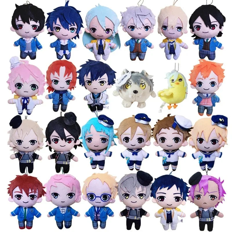 24 Stil 10–15 cm Ensemble Stars Puppe Sakuma Ritsu Sena Izumi Mika Kagehira Stoffpuppen Kawaii Sakuma Plüschtier Geschenk für Kinder
