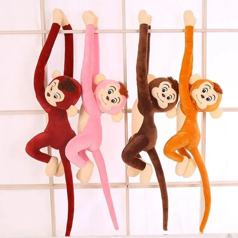 Langarm Affe Affe Plüsch Spielzeug Cartoon Aniaml Schimpanse Gefüllte Puppe Geburtstagsgeschenk für Kinder Mädchen Größe 60-65cm
