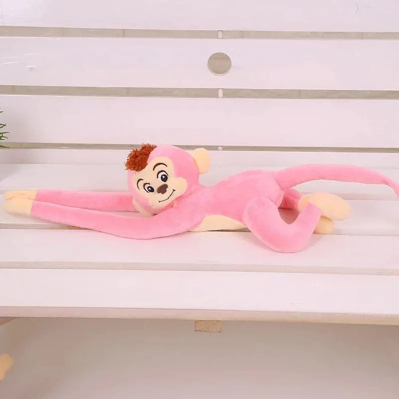 Langarm Affe Affe Plüsch Spielzeug Cartoon Aniaml Schimpanse Gefüllte Puppe Geburtstagsgeschenk für Kinder Mädchen Größe 60-65cm