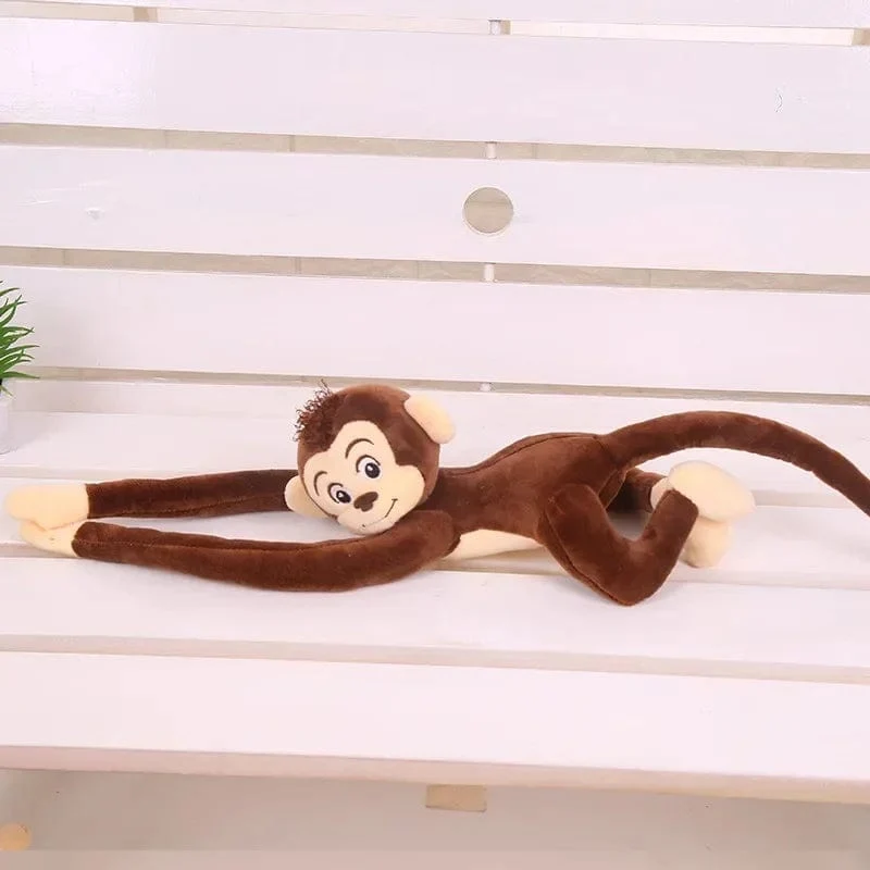Langarm Affe Affe Plüsch Spielzeug Cartoon Aniaml Schimpanse Gefüllte Puppe Geburtstagsgeschenk für Kinder Mädchen Größe 60-65cm