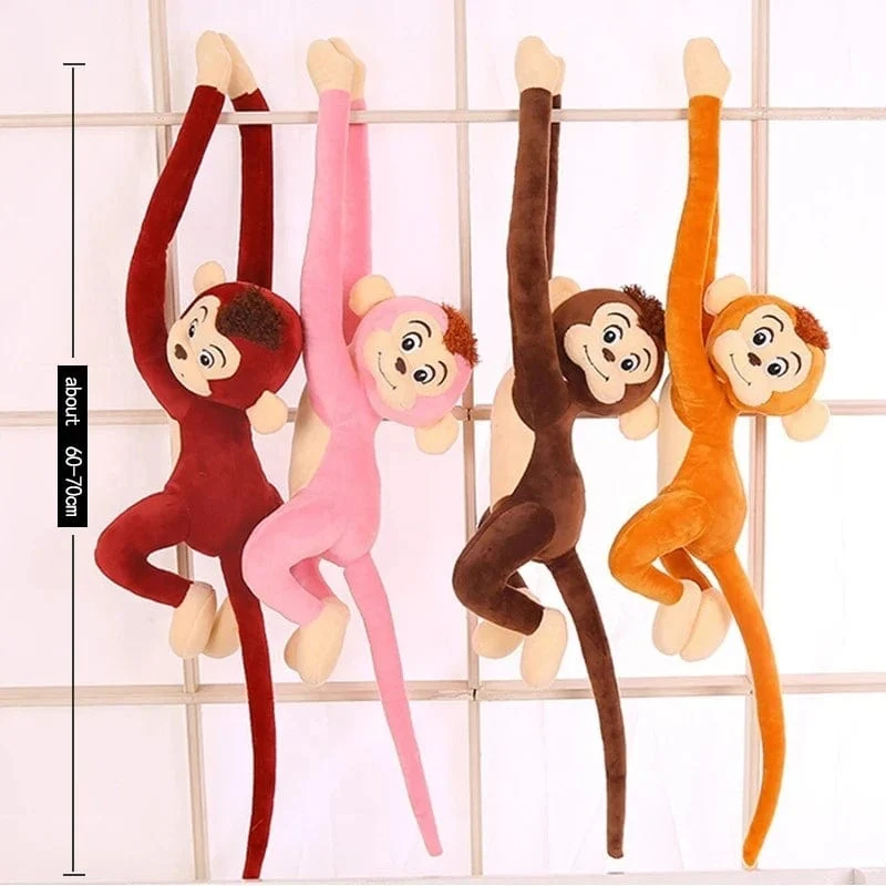 Langarm Affe Affe Plüsch Spielzeug Cartoon Aniaml Schimpanse Gefüllte Puppe Geburtstagsgeschenk für Kinder Mädchen Größe 60-65cm
