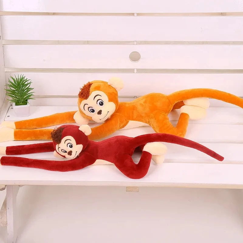 Langarm Affe Affe Plüsch Spielzeug Cartoon Aniaml Schimpanse Gefüllte Puppe Geburtstagsgeschenk für Kinder Mädchen Größe 60-65cm