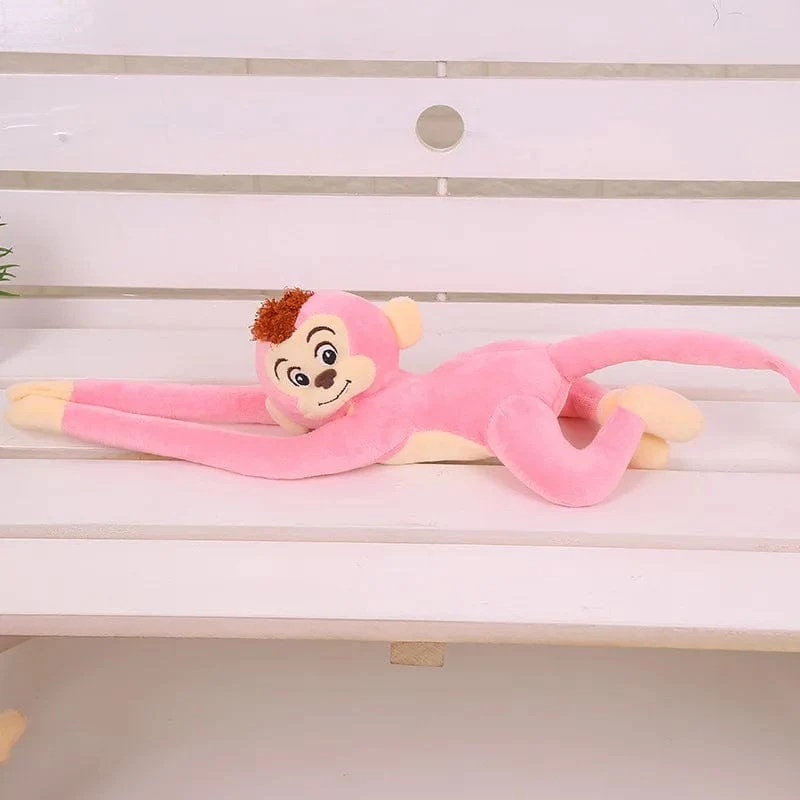 Langarm Affe Affe Plüsch Spielzeug Cartoon Aniaml Schimpanse Gefüllte Puppe Geburtstagsgeschenk für Kinder Mädchen Größe 60-65cm