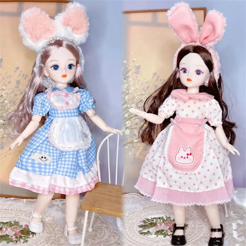 BJD-Puppen und Kleidung mit mehreren beweglichen Gelenken, 30 cm, 1/6, 3D-simuliertes Augenscharnier, Puppe zum Selbermachen, Anziehspielzeug für Mädchen, Geburtstagsgeschenk