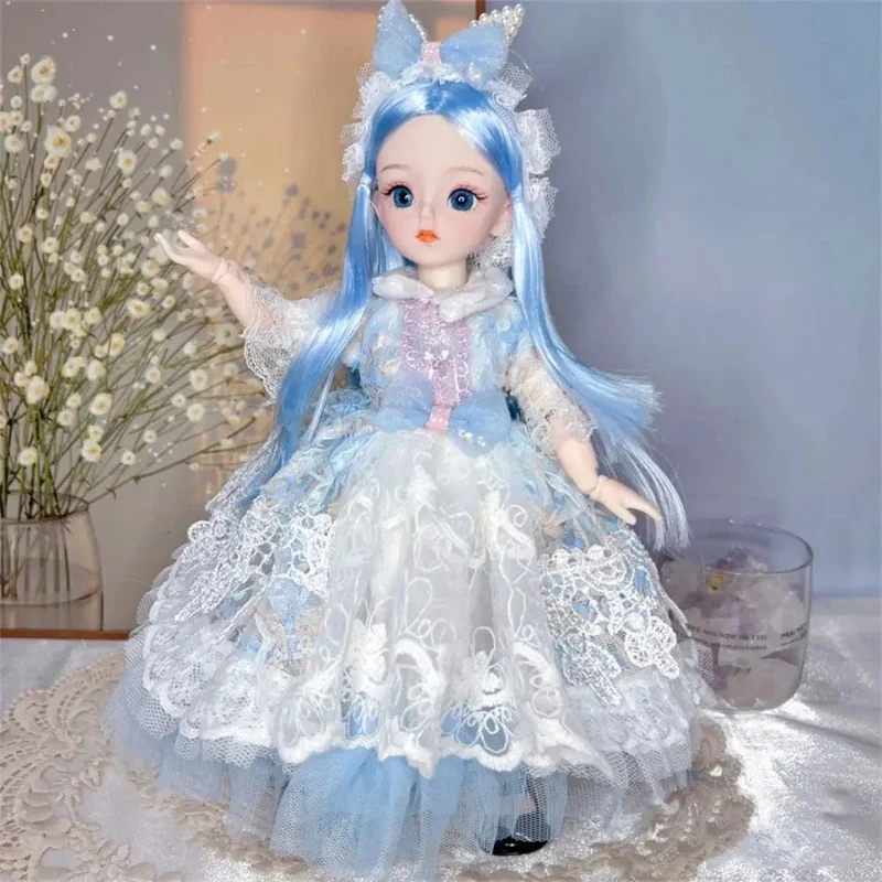 BJD-Puppen und Kleidung mit mehreren beweglichen Gelenken, 30 cm, 1/6, 3D-simuliertes Augenscharnier, Puppe zum Selbermachen, Anziehspielzeug für Mädchen, Geburtstagsgeschenk