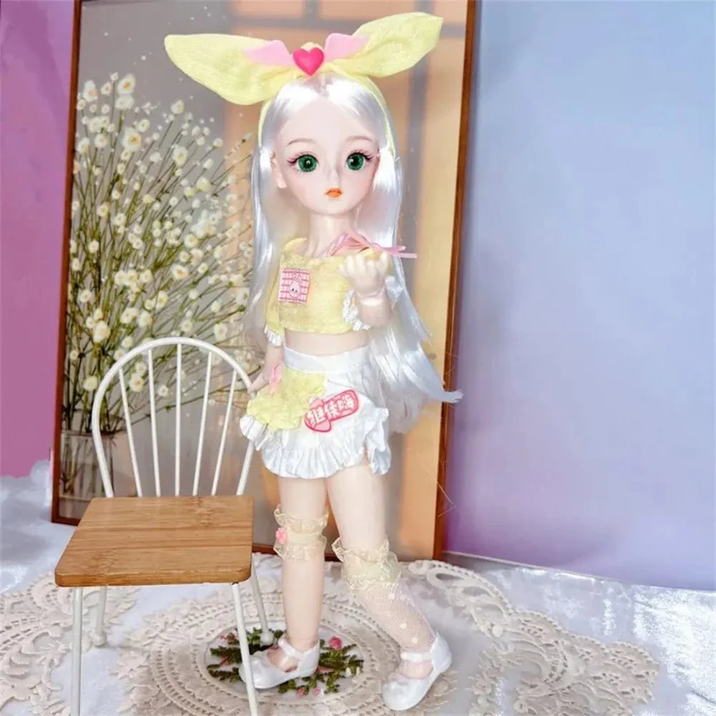 BJD-Puppen und Kleidung mit mehreren beweglichen Gelenken, 30 cm, 1/6, 3D-simuliertes Augenscharnier, Puppe zum Selbermachen, Anziehspielzeug für Mädchen, Geburtstagsgeschenk