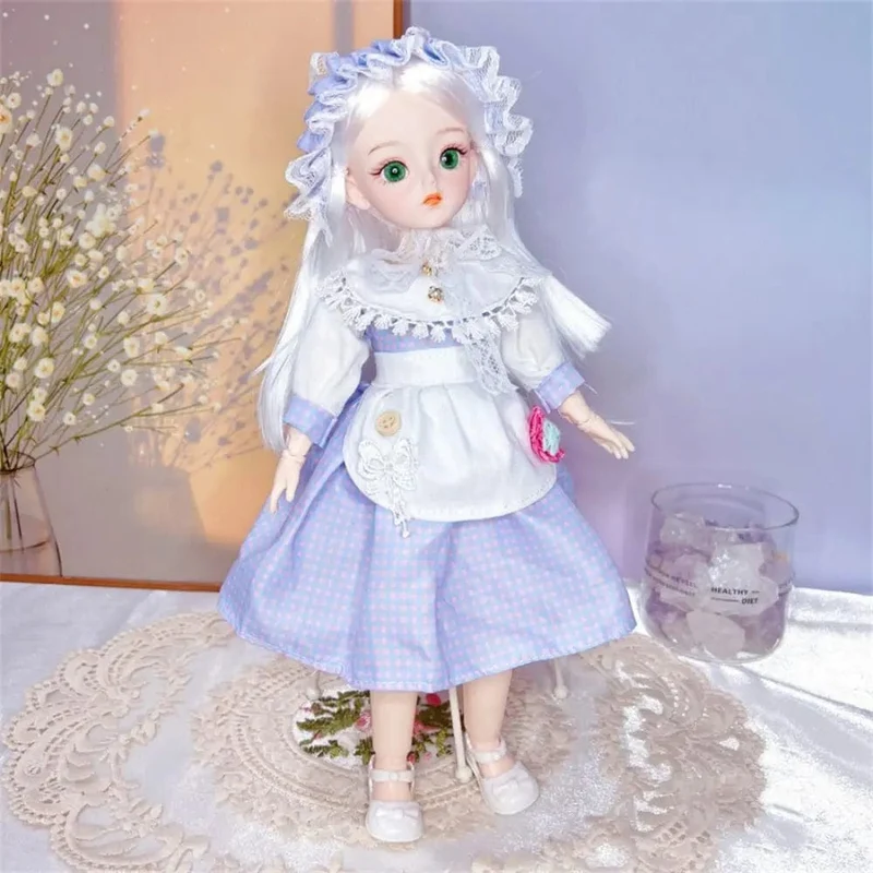 BJD-Puppen und Kleidung mit mehreren beweglichen Gelenken, 30 cm, 1/6, 3D-simuliertes Augenscharnier, Puppe zum Selbermachen, Anziehspielzeug für Mädchen, Geburtstagsgeschenk