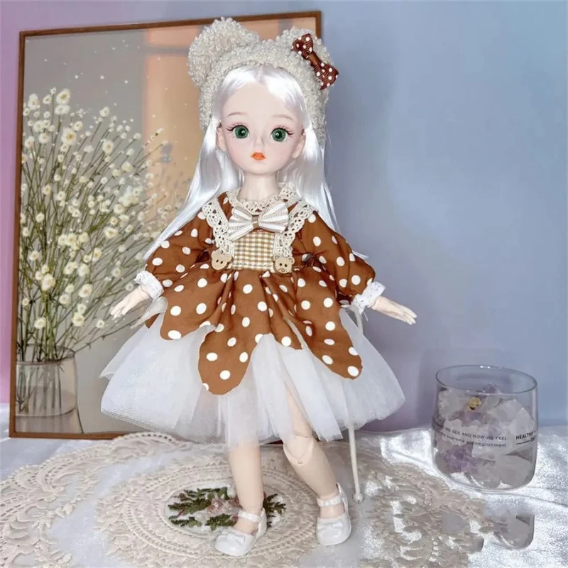 BJD-Puppen und Kleidung mit mehreren beweglichen Gelenken, 30 cm, 1/6, 3D-simuliertes Augenscharnier, Puppe zum Selbermachen, Anziehspielzeug für Mädchen, Geburtstagsgeschenk