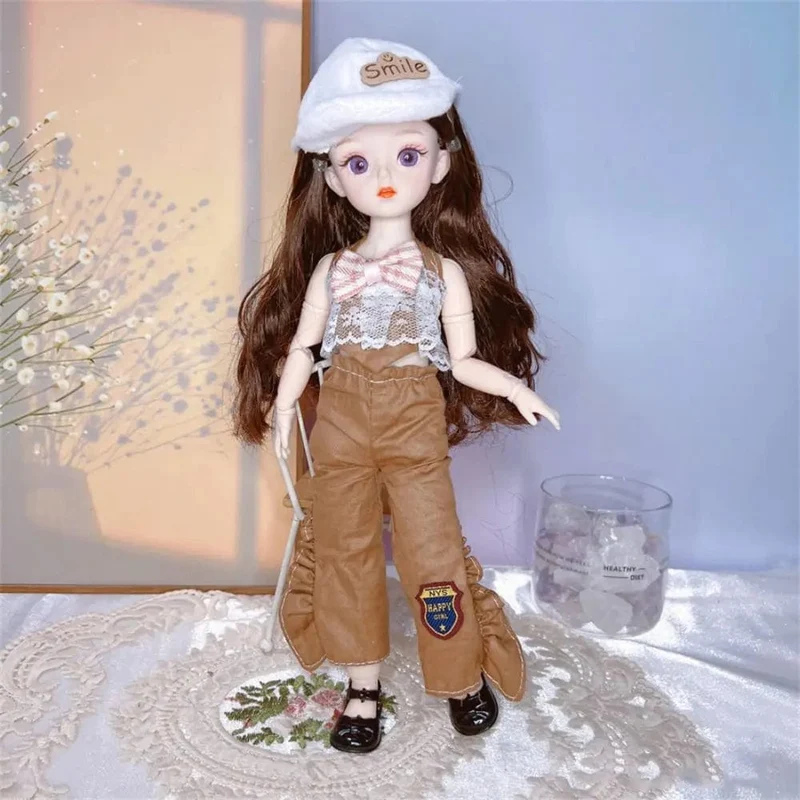 BJD-Puppen und Kleidung mit mehreren beweglichen Gelenken, 30 cm, 1/6, 3D-simuliertes Augenscharnier, Puppe zum Selbermachen, Anziehspielzeug für Mädchen, Geburtstagsgeschenk