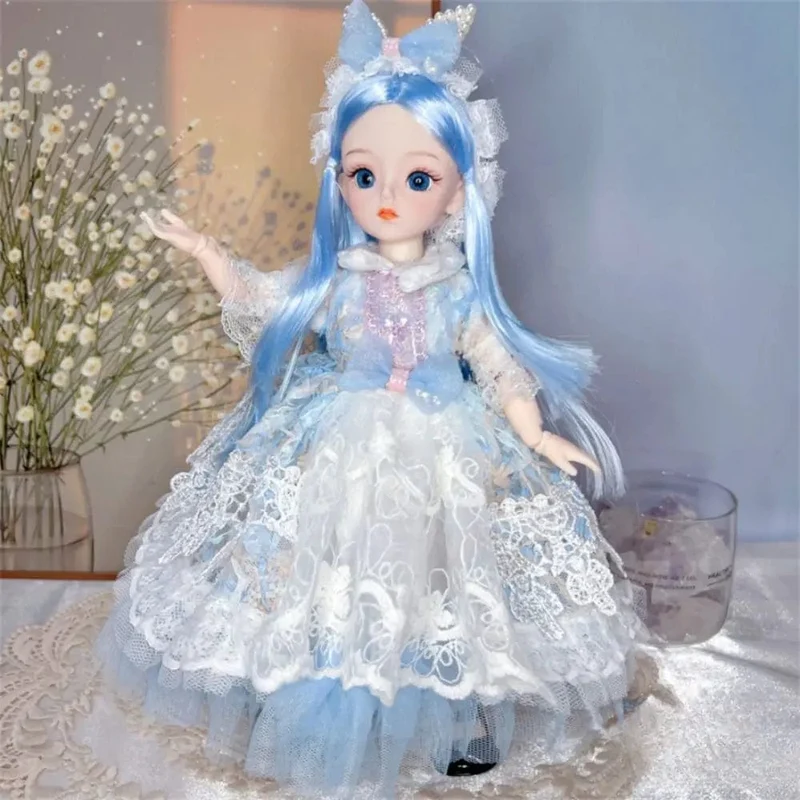 BJD-Puppen und Kleidung mit mehreren beweglichen Gelenken, 30 cm, 1/6, 3D-simuliertes Augenscharnier, Puppe zum Selbermachen, Anziehspielzeug für Mädchen, Geburtstagsgeschenk