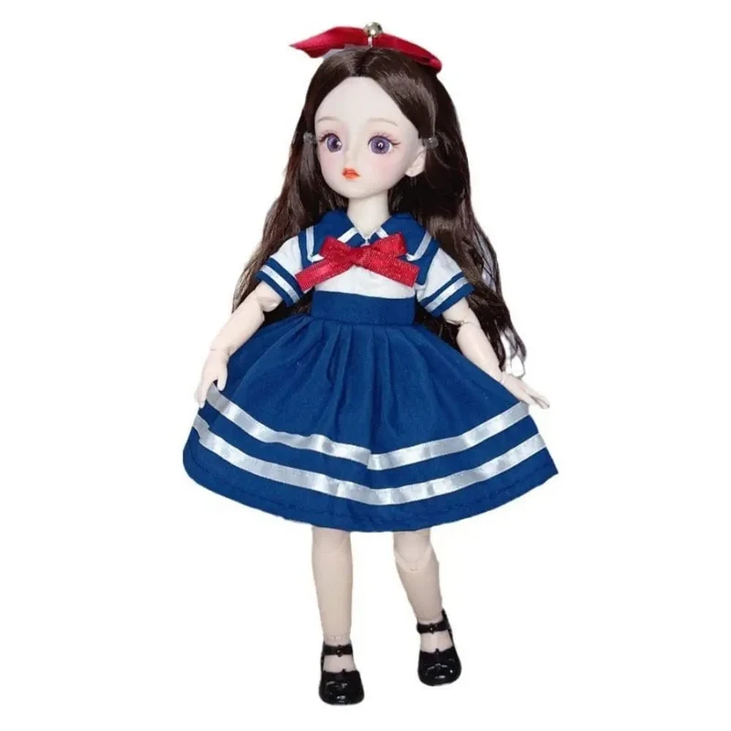 BJD-Puppen und Kleidung mit mehreren beweglichen Gelenken, 30 cm, 1/6, 3D-simuliertes Augenscharnier, Puppe zum Selbermachen, Anziehspielzeug für Mädchen, Geburtstagsgeschenk