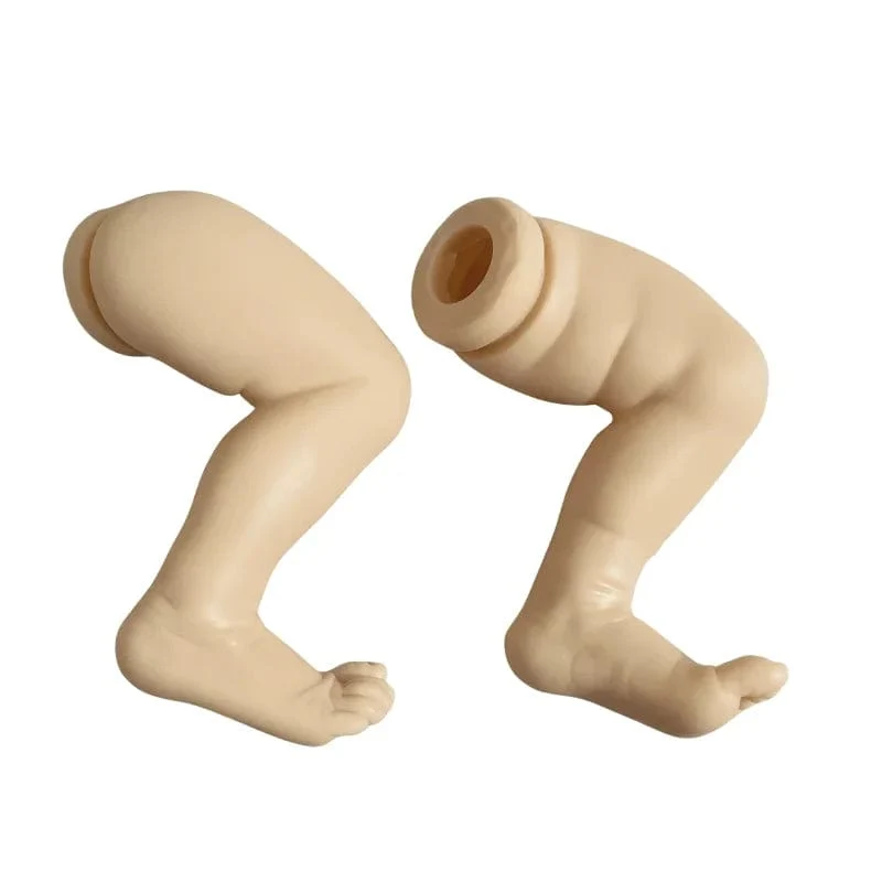 17 Zoll (ca. 43 cm) große, unbemalte Vinyl-Reborn-Puppe Charlotte, Formteile, Neugeborenen-Puppen-Set, unmontierte Puppenaccessoires mit Stoffkörper