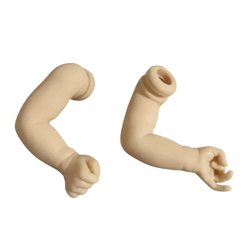 17 Zoll (ca. 43 cm) große, unbemalte Vinyl-Reborn-Puppe Charlotte, Formteile, Neugeborenen-Puppen-Set, unmontierte Puppenaccessoires mit Stoffkörper