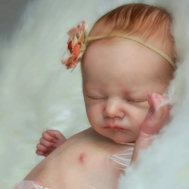 17 Zoll (ca. 43 cm) große, unbemalte Vinyl-Reborn-Puppe Charlotte, Formteile, Neugeborenen-Puppen-Set, unmontierte Puppenaccessoires mit Stoffkörper