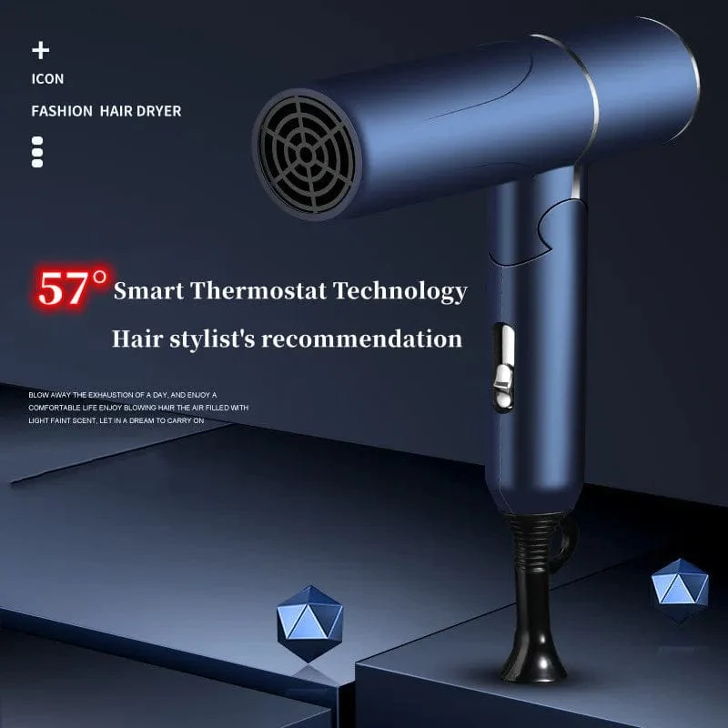Heißer Verkauf Professioneller Haartrockner Negative Ionen Hochleistungs-Blaulicht Faltbarer elektrischer Haartrockner Salon Haarwerkzeuge Home