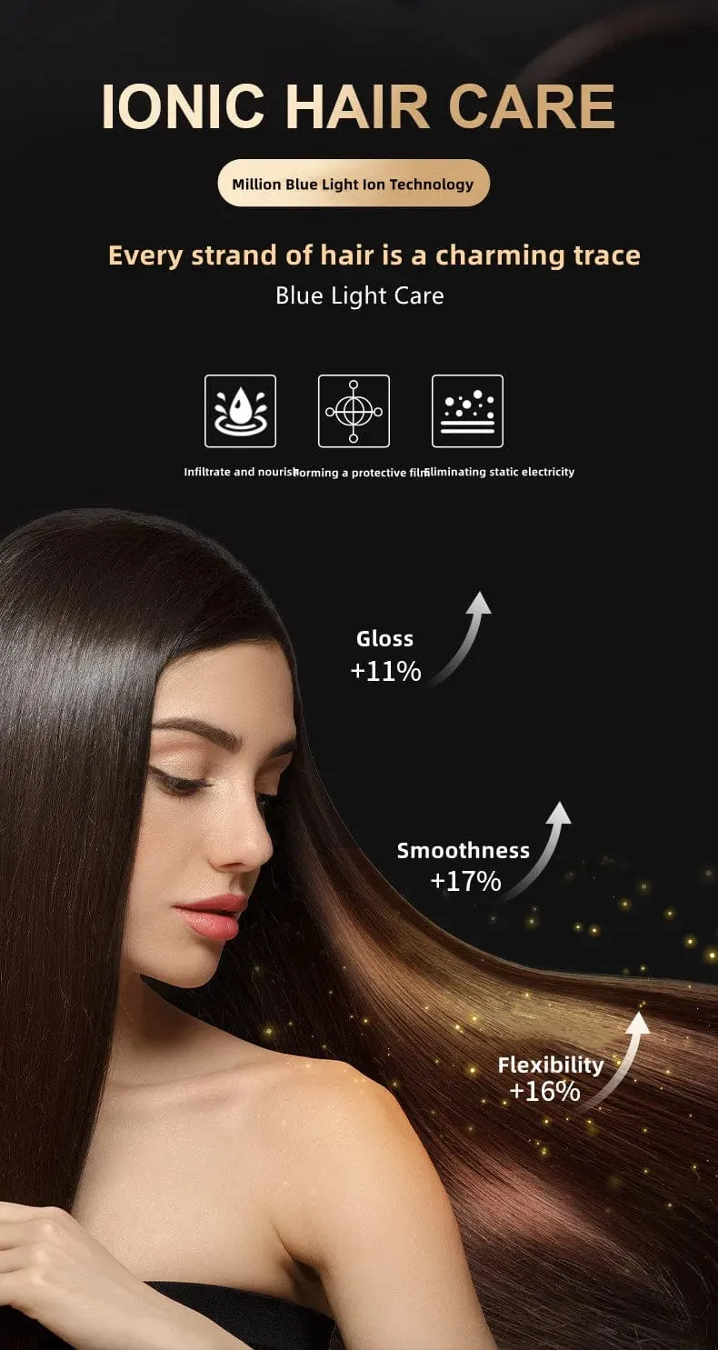 Heißer Verkauf Professioneller Haartrockner Negative Ionen Hochleistungs-Blaulicht Faltbarer elektrischer Haartrockner Salon Haarwerkzeuge Home