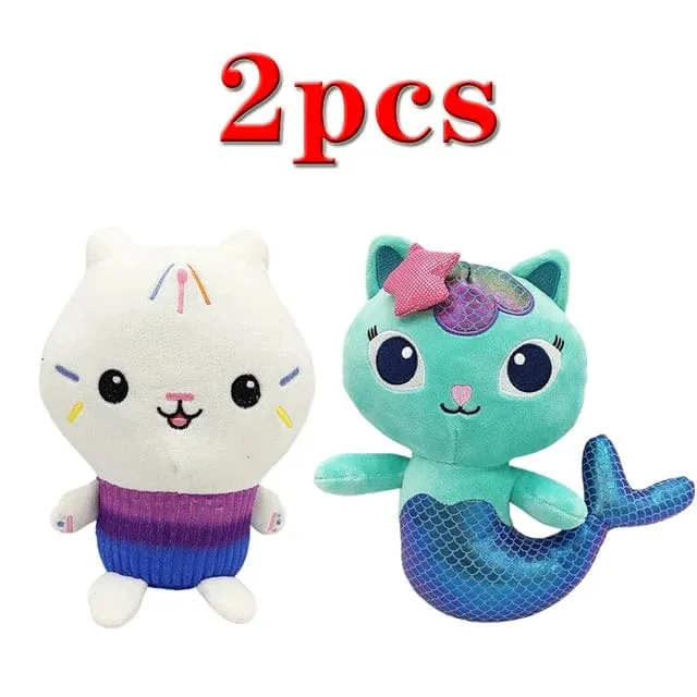 Tiere Plüsch Gabby Puppenhaus Schönes Plüsch Gaby Spielzeug Plüschhaus Katzenpuppe Cartoon Kuscheltiere Meerjungfrau Katze Plüschpuppen Kinder
