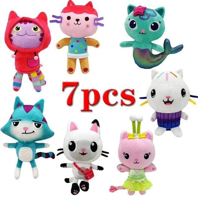 Tiere Plüsch Gabby Puppenhaus Schönes Plüsch Gaby Spielzeug Plüschhaus Katzenpuppe Cartoon Kuscheltiere Meerjungfrau Katze Plüschpuppen Kinder
